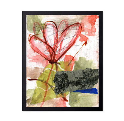 Red Abstract Bloom
