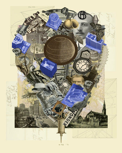 NY Vintage Tech Collage