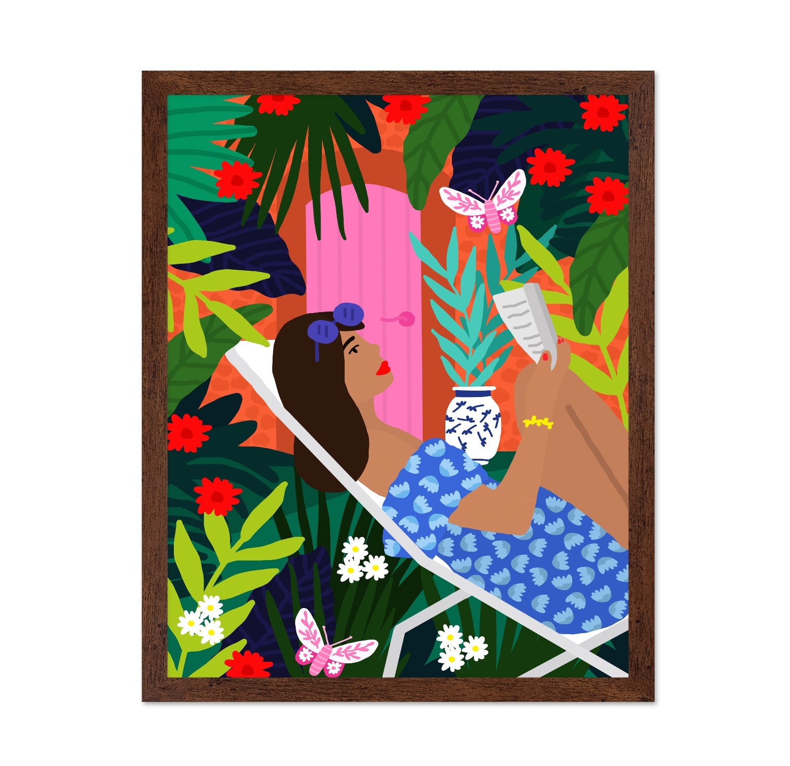 Sunbathing Floral Girl