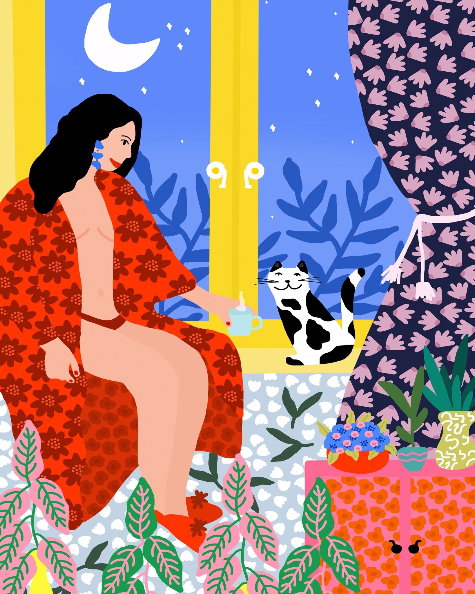 Evening Tea With Cat