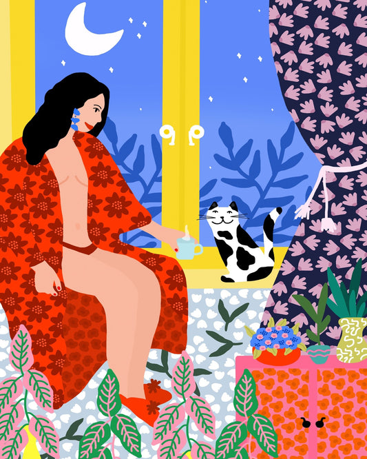 Evening Tea With Cat