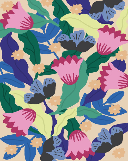 Bold Floral Pattern No1