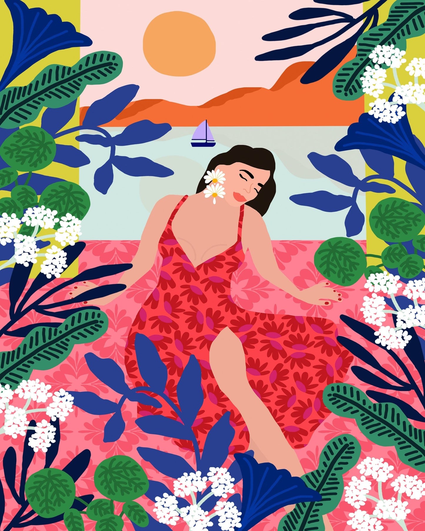 Sunset Floral Lounge