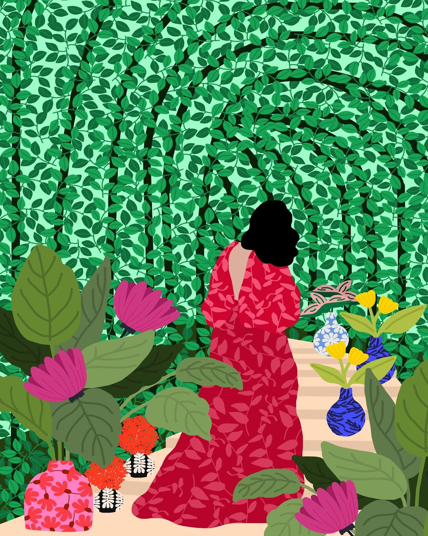 Garden Walk Woman