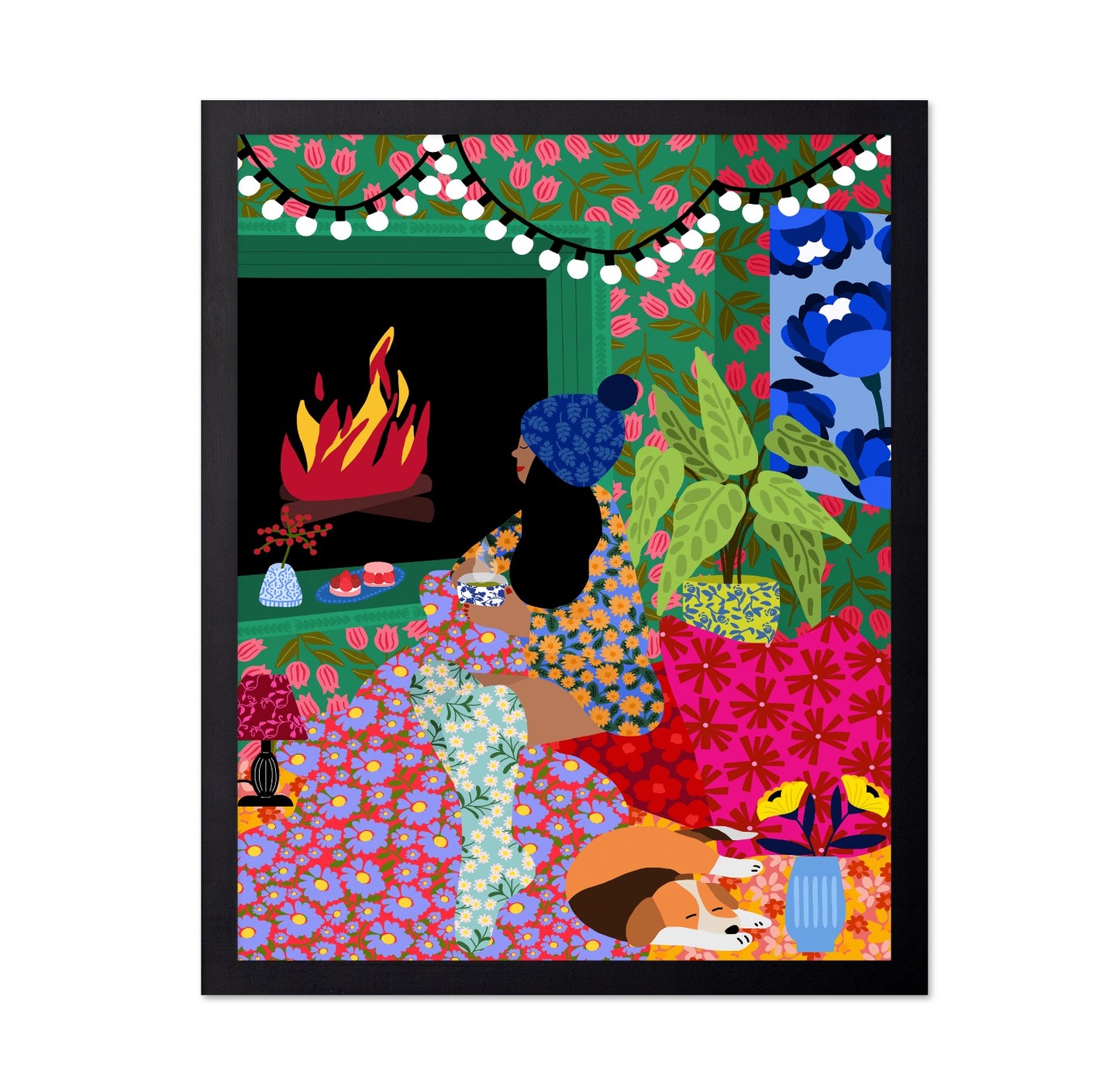 Cozy Fireplace Moment