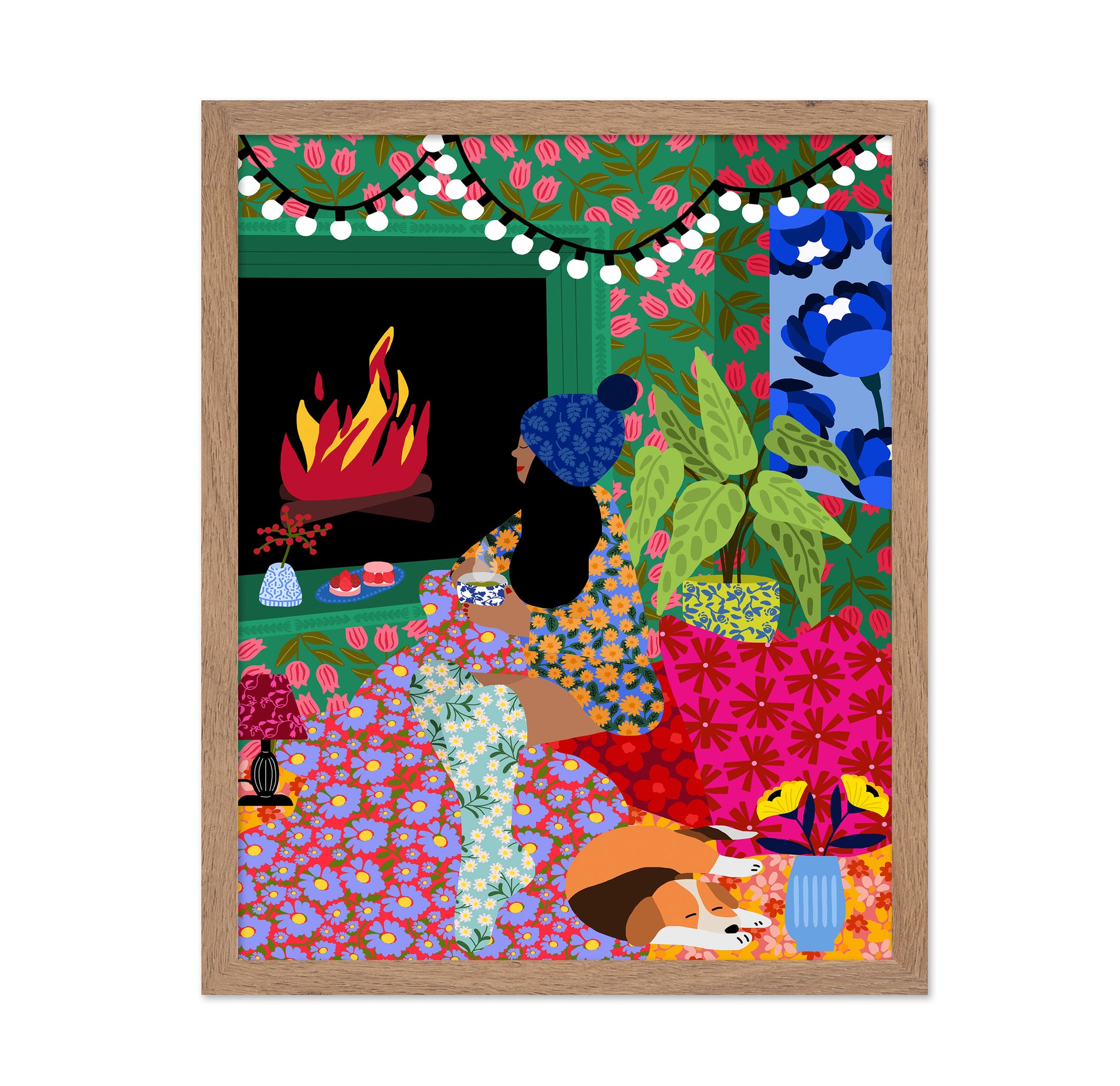 Cozy Fireplace Moment