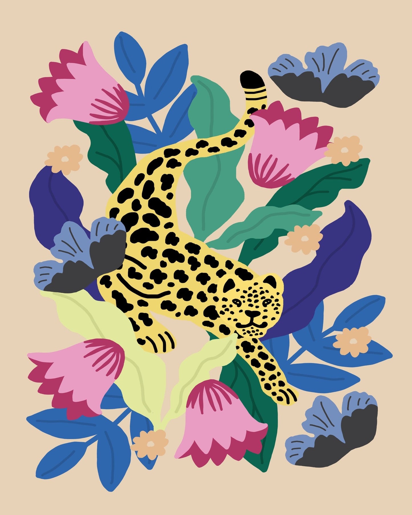 Floral Leopard