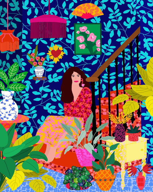Staircase Garden Woman
