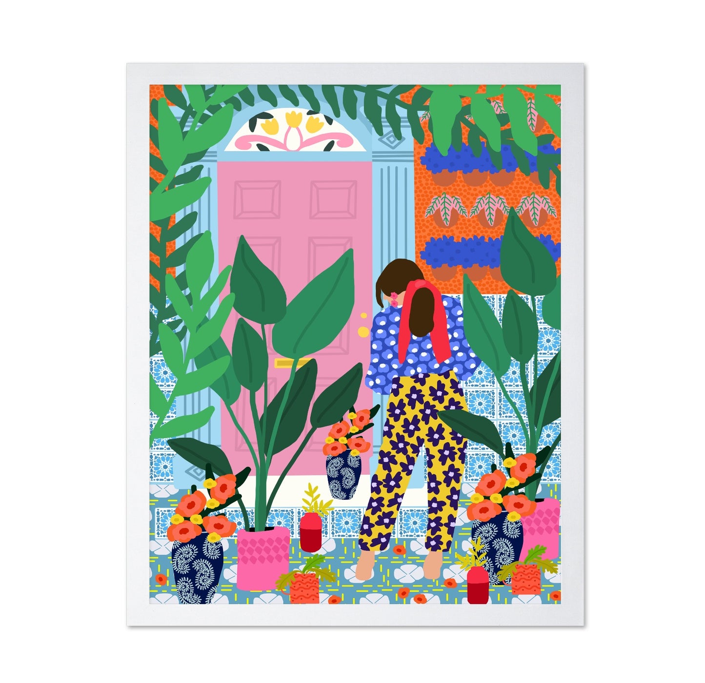 Floral Doorway Girl