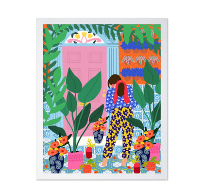 Floral Doorway Girl