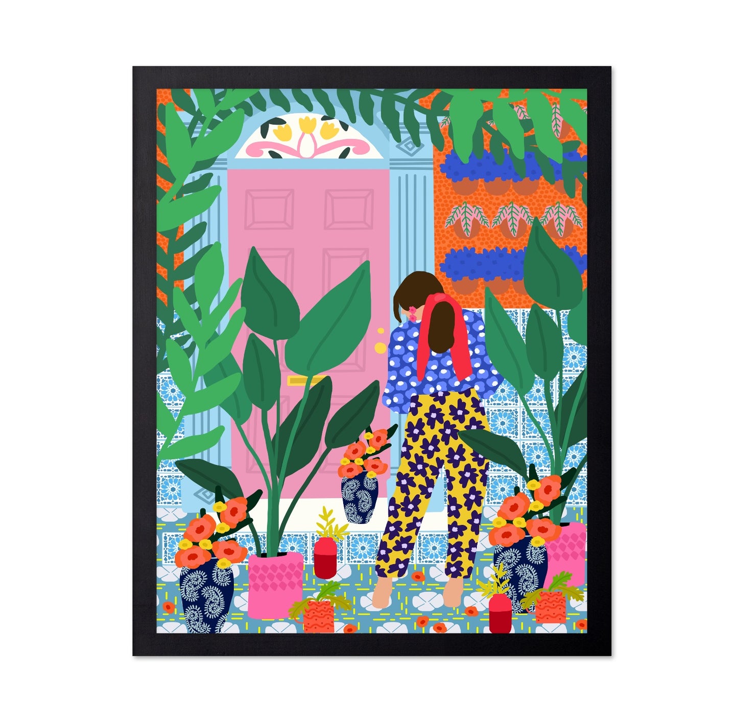 Floral Doorway Girl