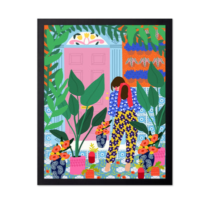 Floral Doorway Girl
