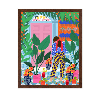 Floral Doorway Girl