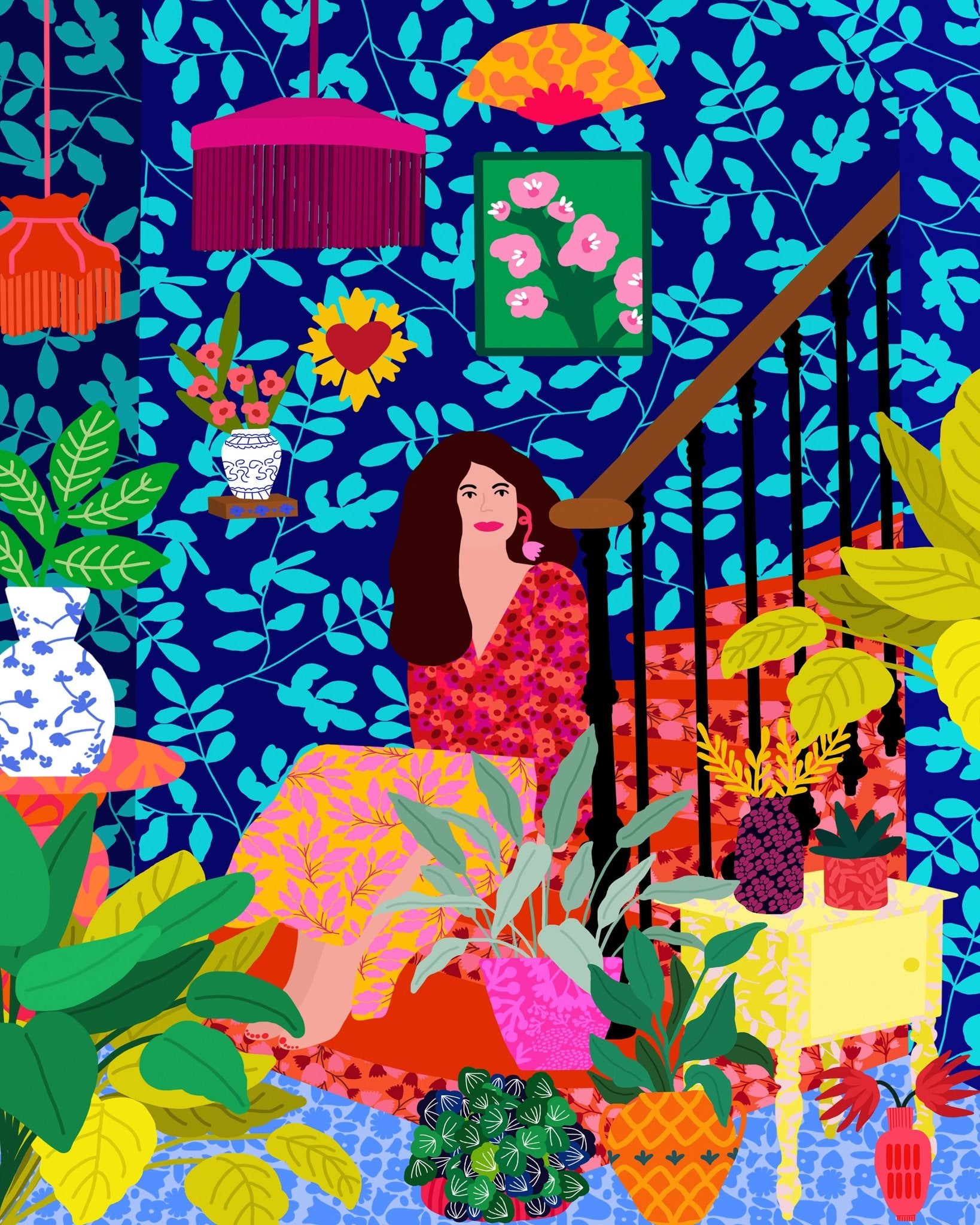 Staircase Lounge Girl