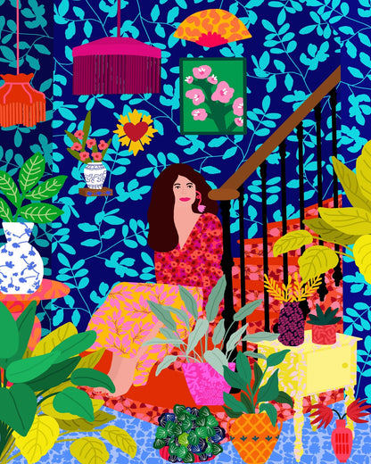 Staircase Lounge Girl