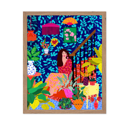 Vibrant Staircase Girl