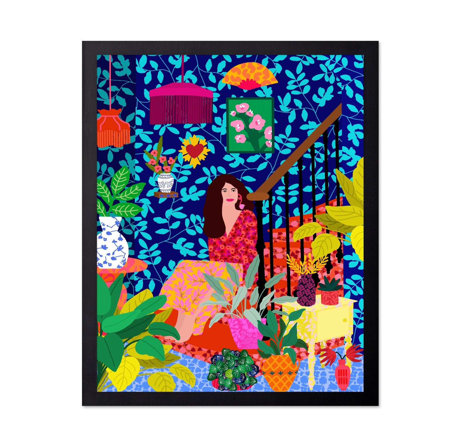 Vibrant Staircase Girl
