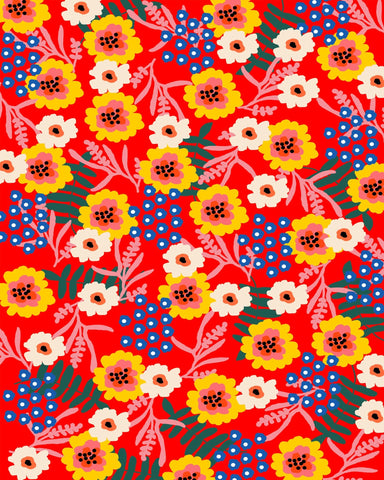 Red Floral Pattern