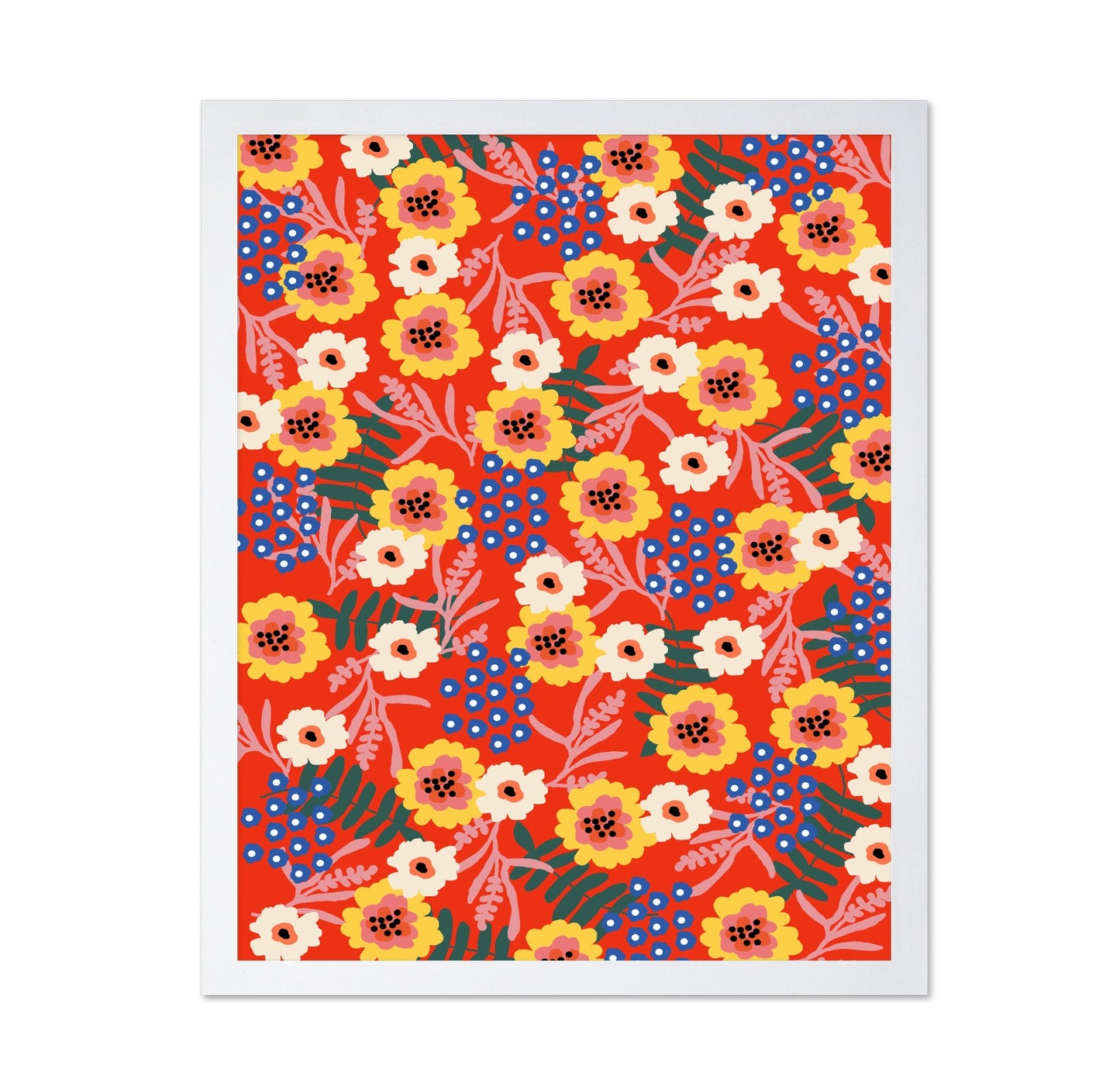 Red Floral Pattern