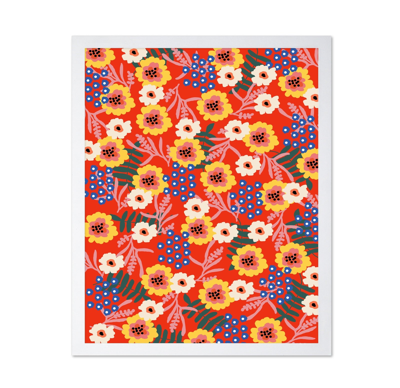 Red Floral Pattern