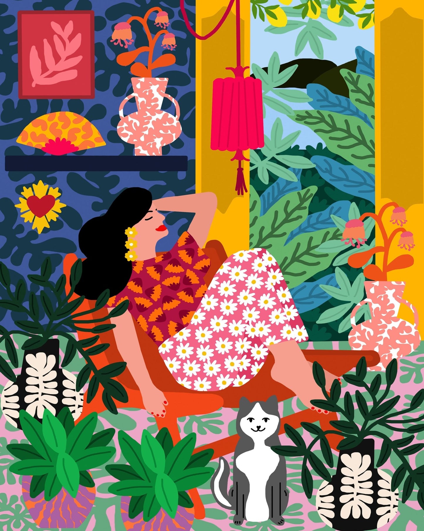 Relaxed Floral Lounge