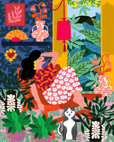 Relaxed Floral Lounge