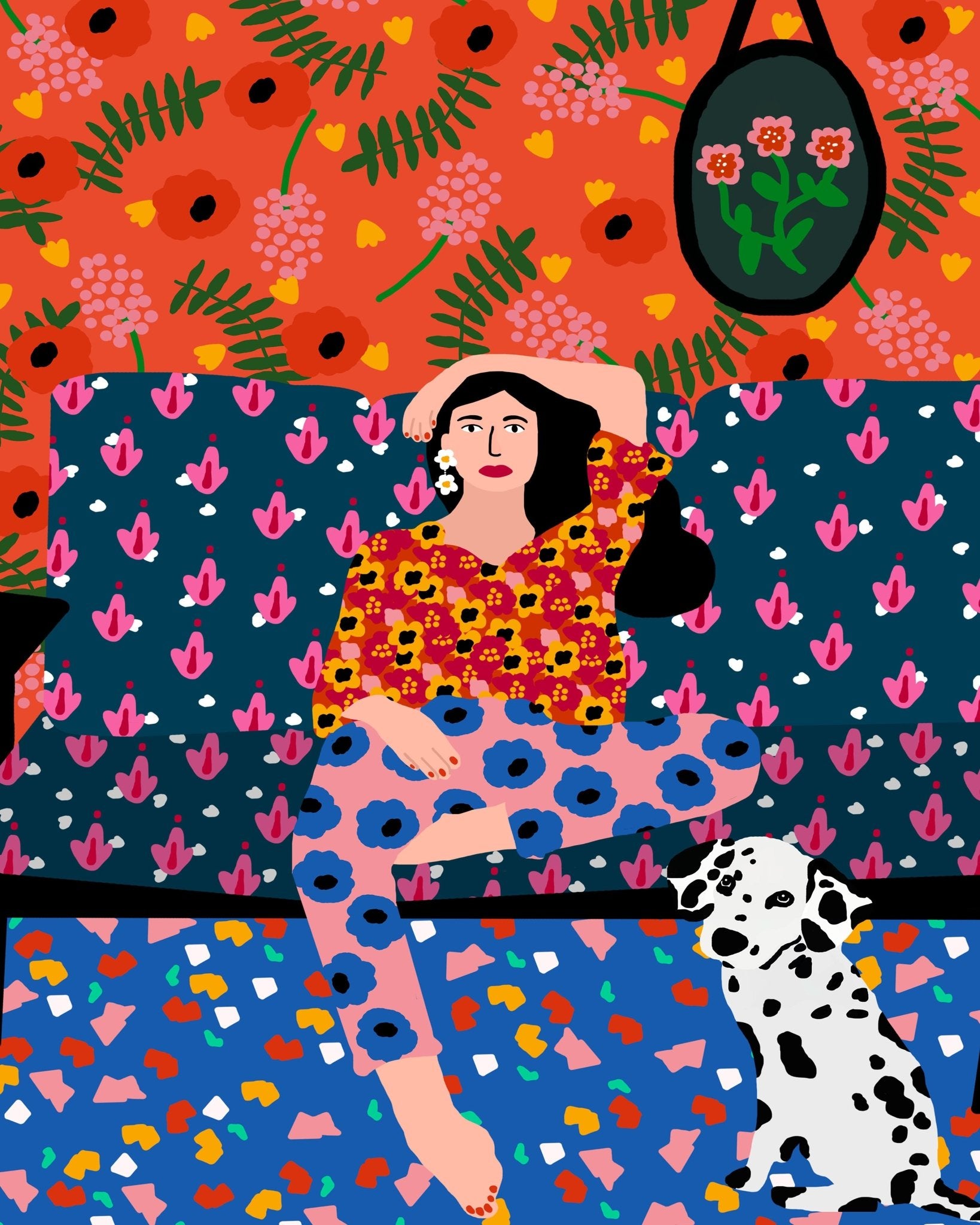 Relaxed Sofa Woman