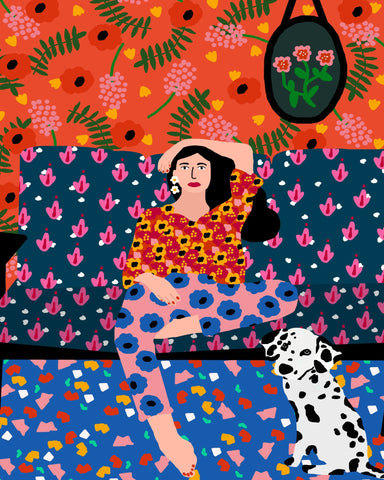 Relaxed Sofa Woman