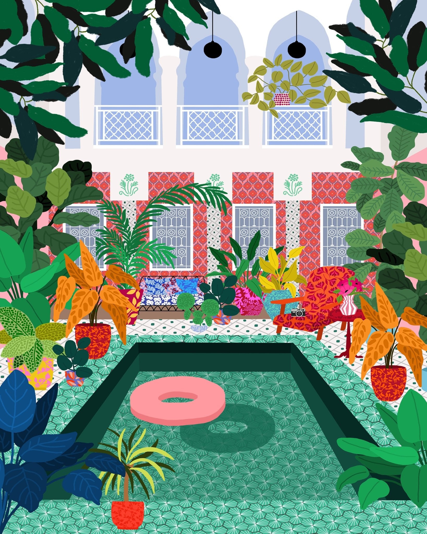 Tropical Courtyard Pool