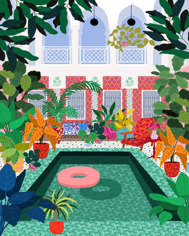 Tropical Courtyard Pool