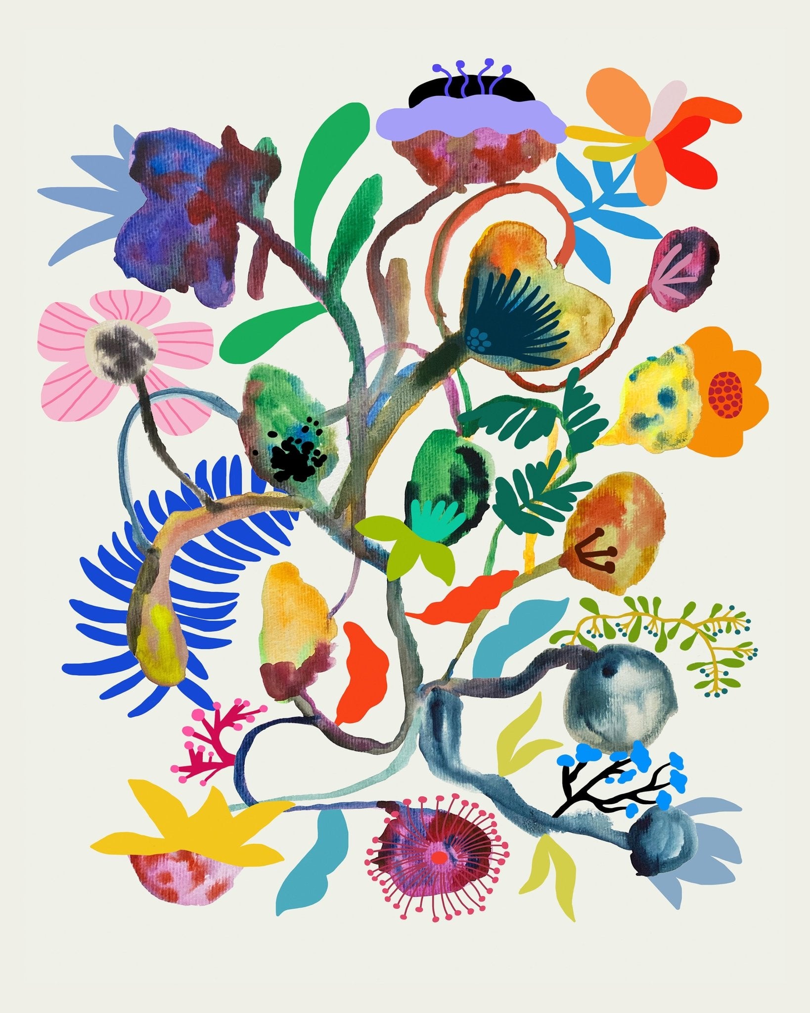 Abstract Floral Branch