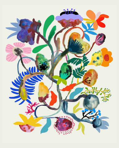 Abstract Floral Branch