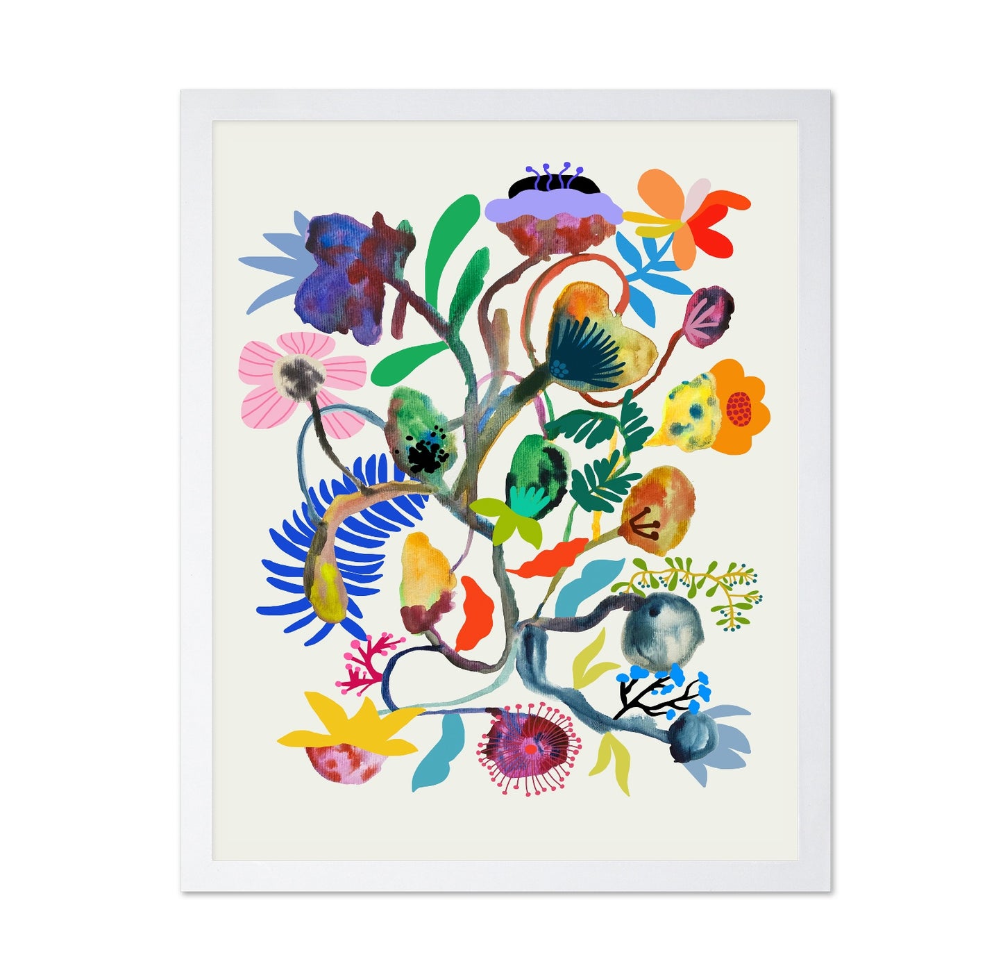 Abstract Floral Branch