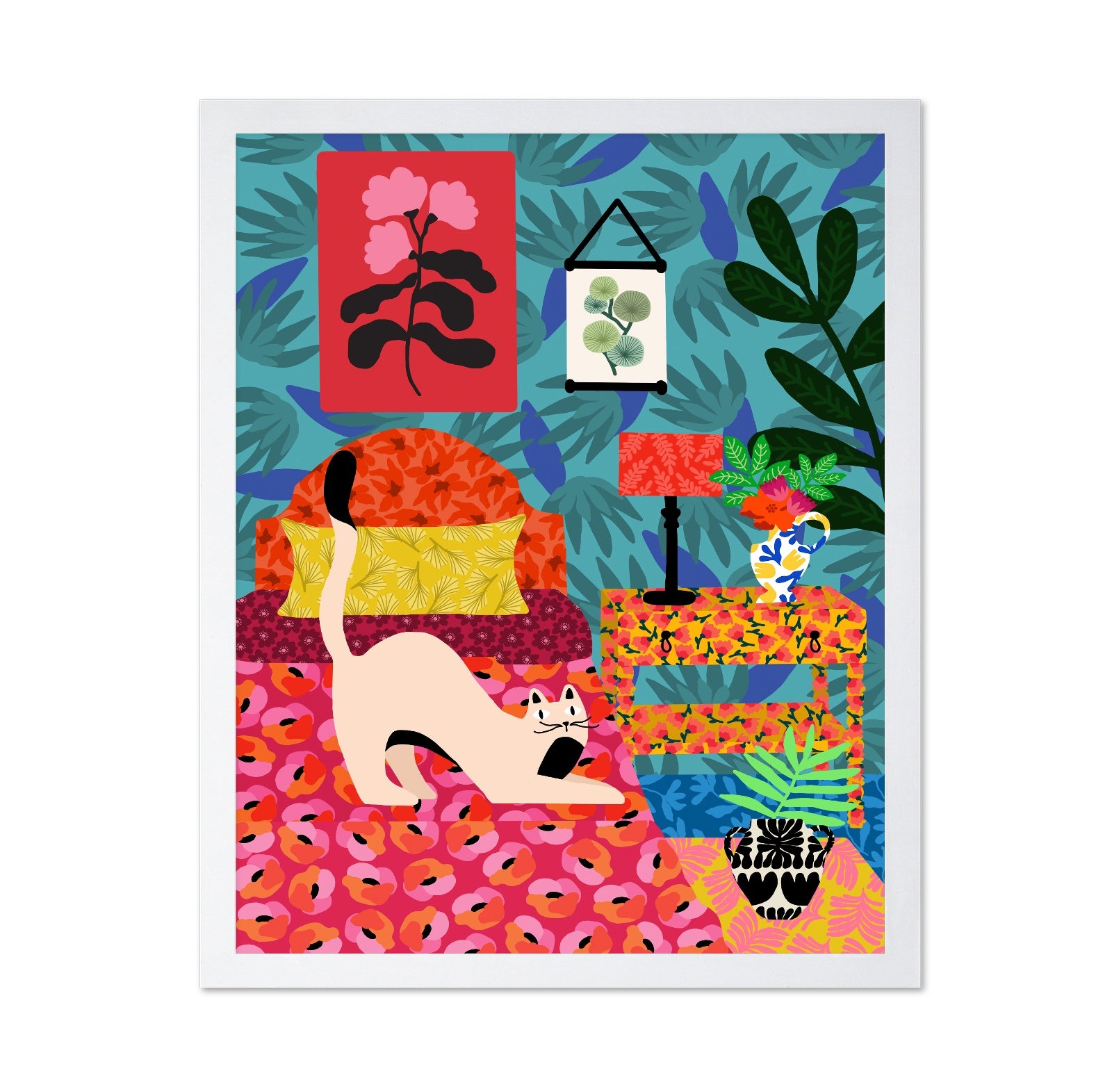 Floral Cat Stretch