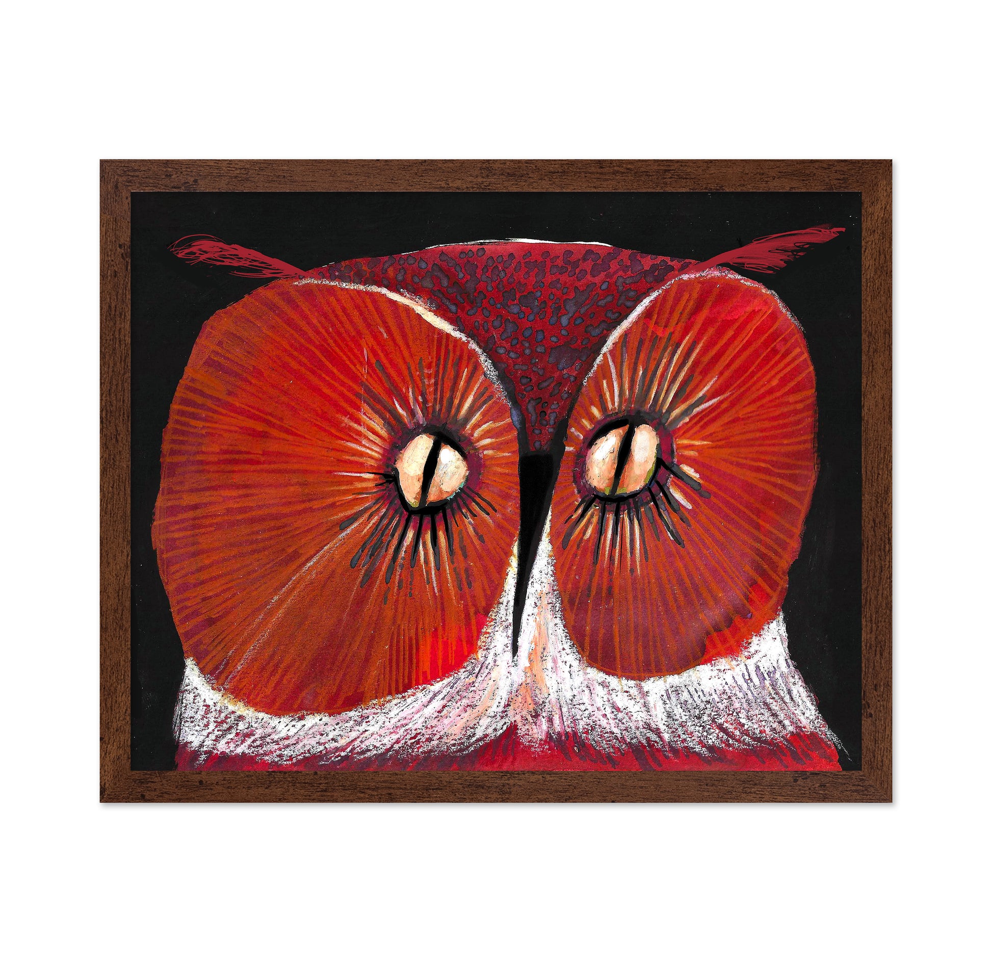 Title: Red Owl Gaze