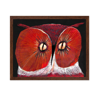 Title: Red Owl Gaze