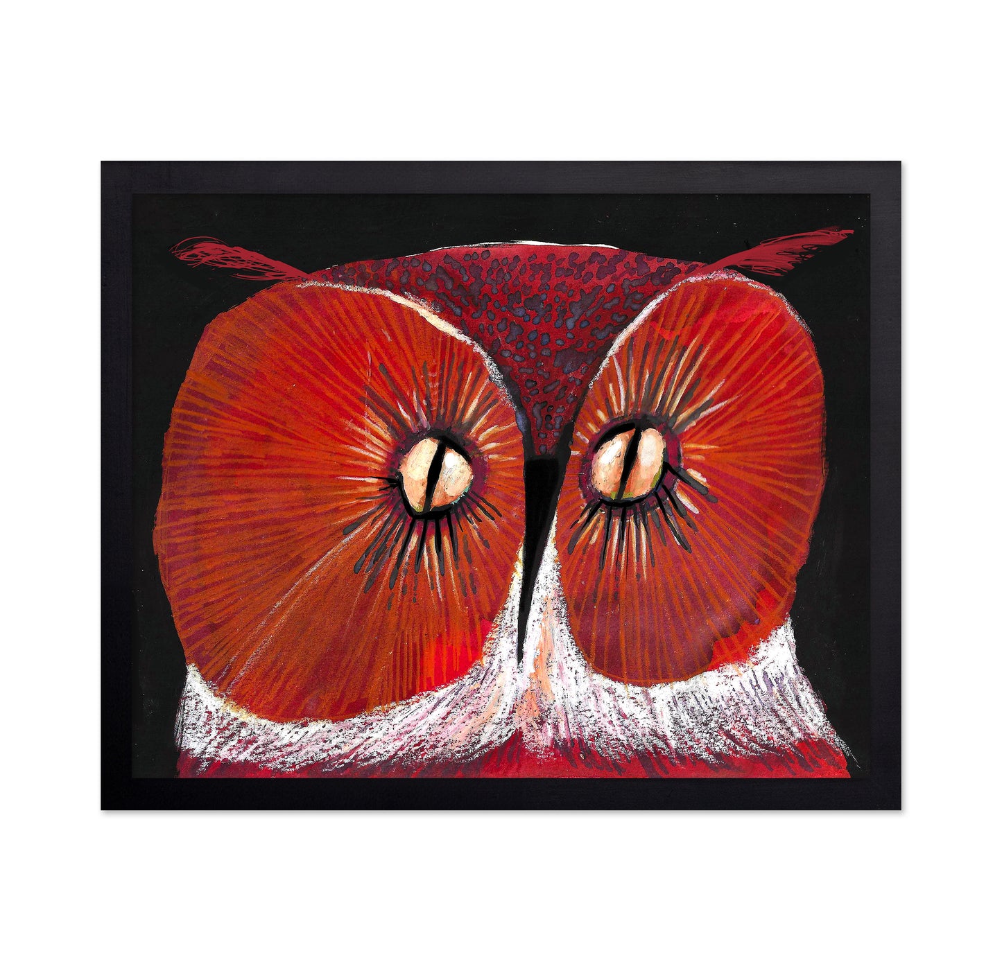 Title: Red Owl Gaze