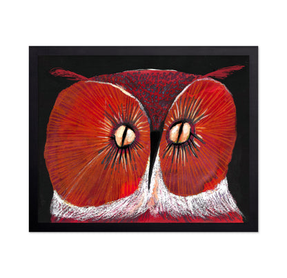 Title: Red Owl Gaze
