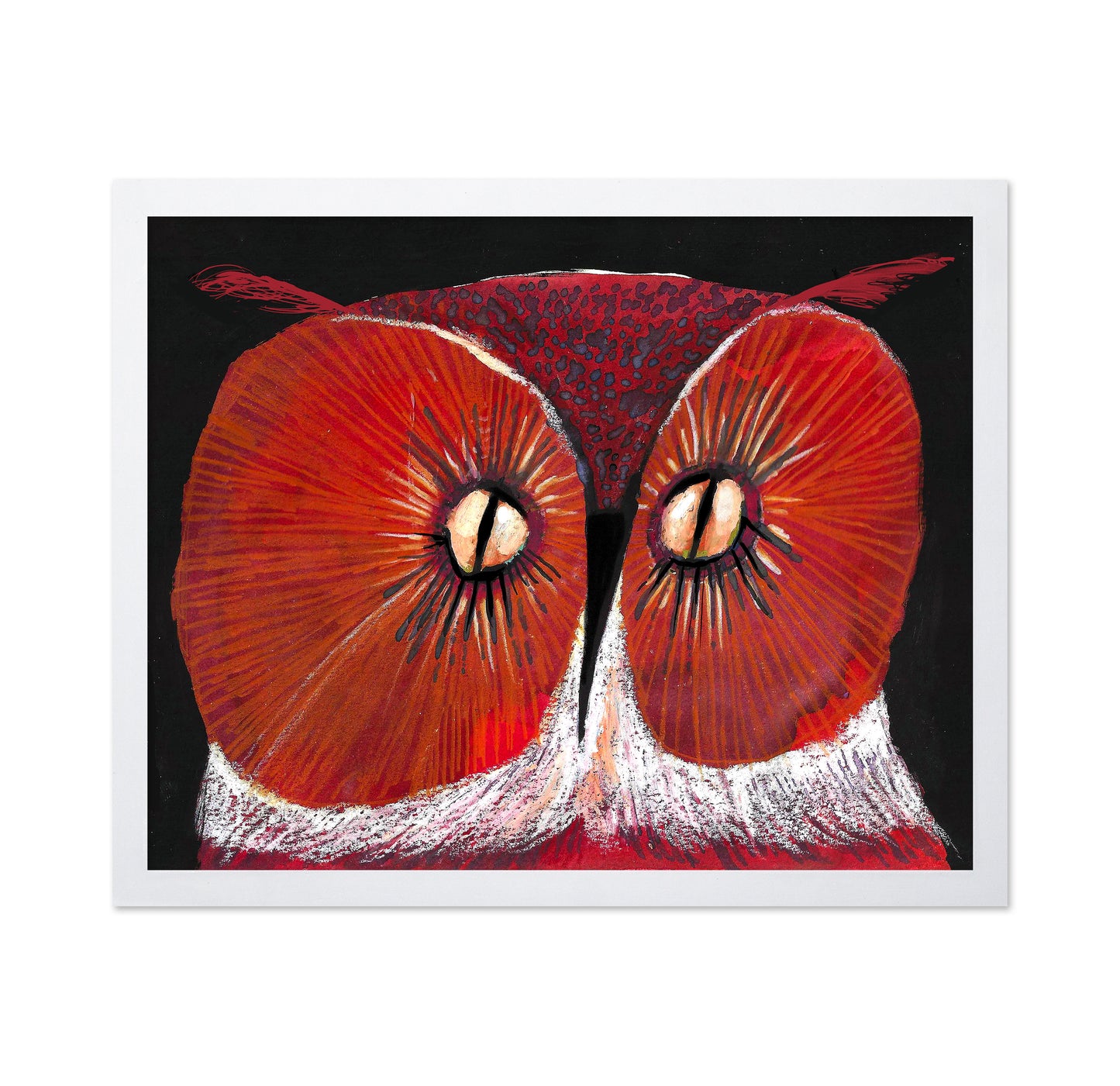 Title: Red Owl Gaze