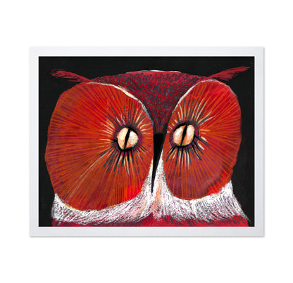 Title: Red Owl Gaze