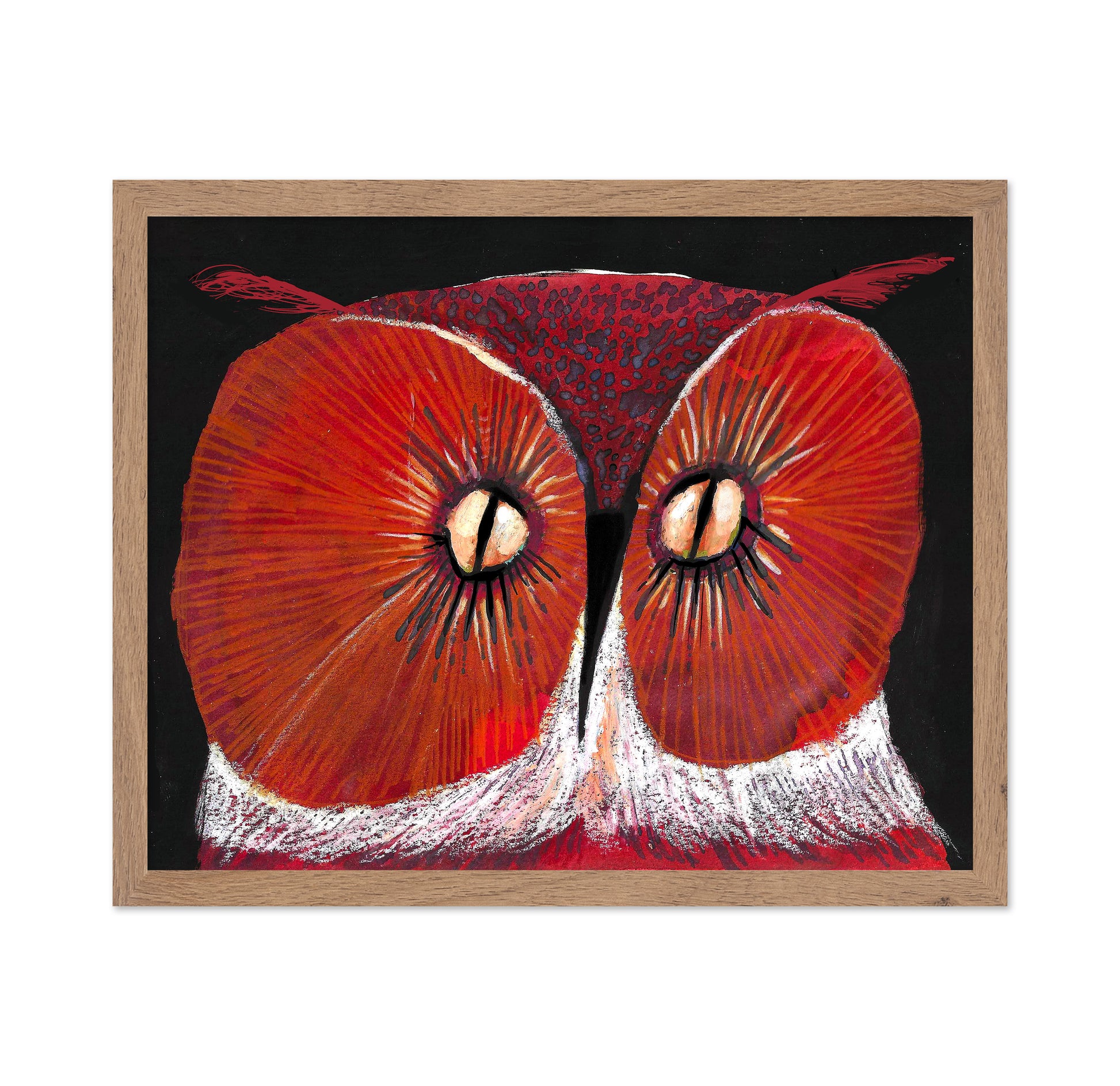 Title: Red Owl Gaze