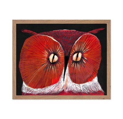 Title: Red Owl Gaze