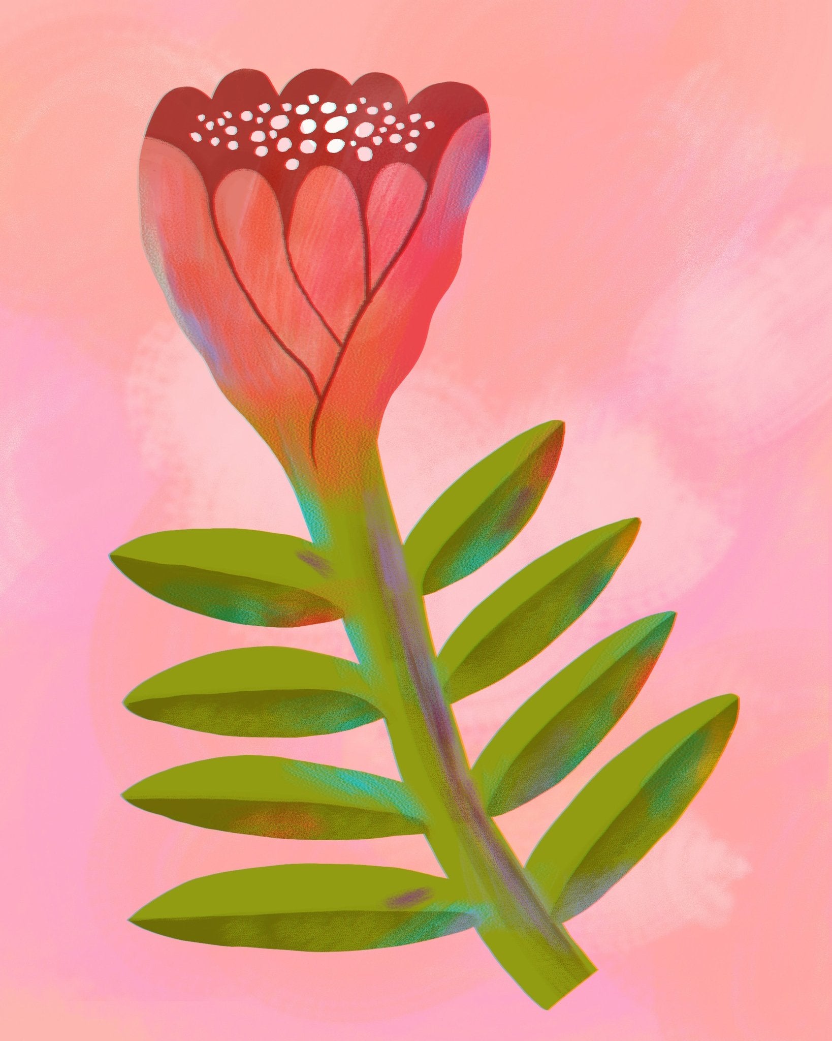 Pink Stem Blossom