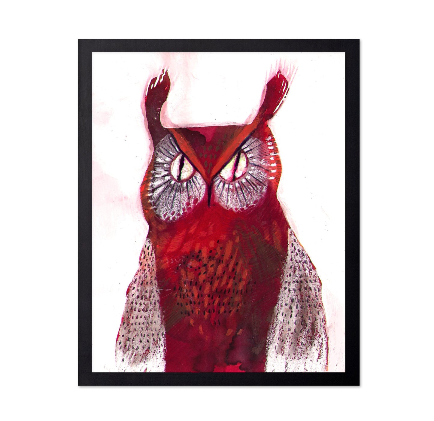 Crimson Owl Stare