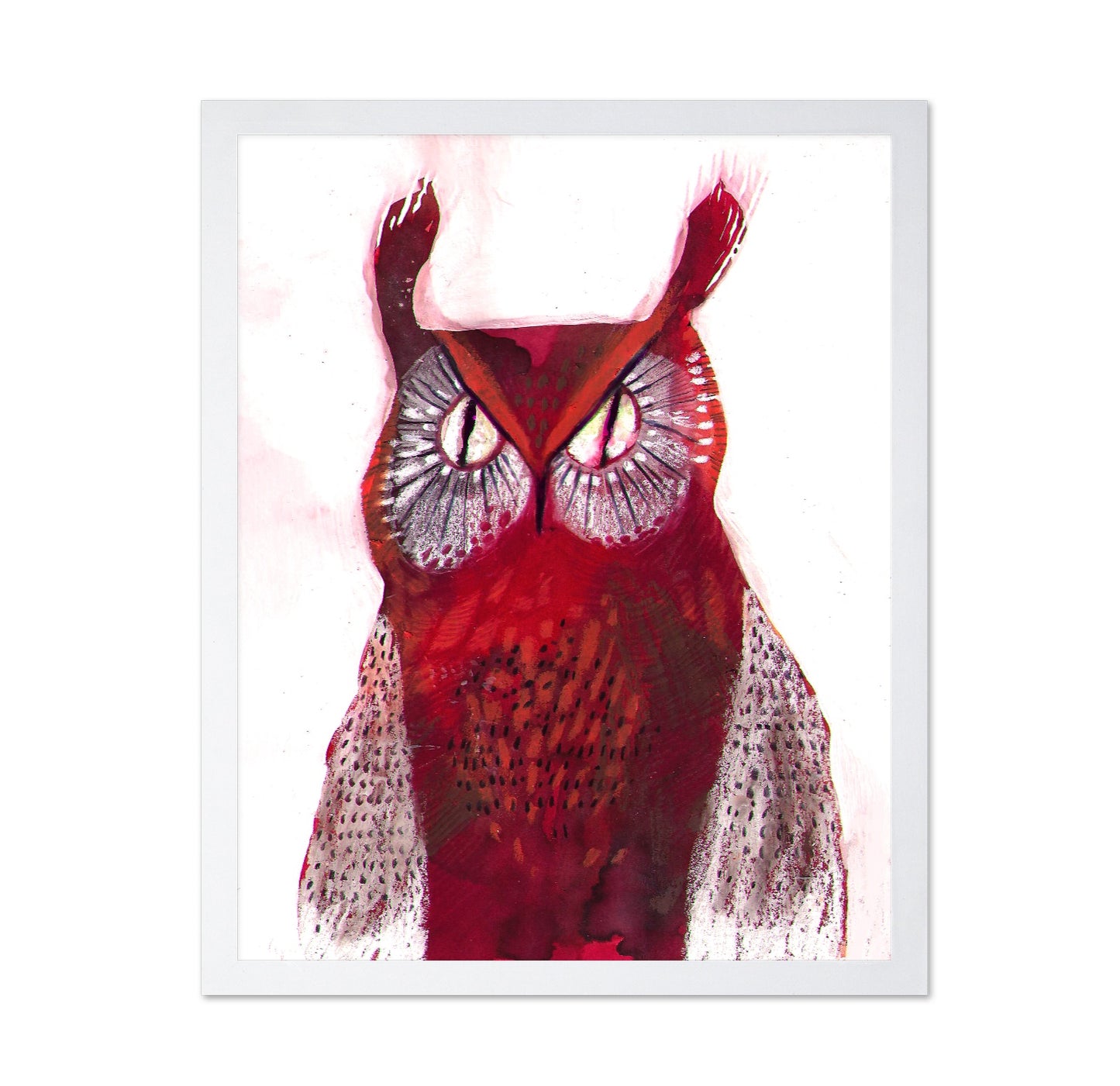 Crimson Owl Stare