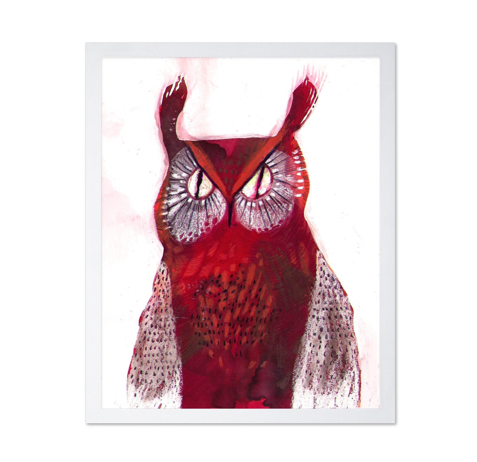 Crimson Owl Stare