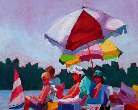 Beach Umbrella Crowd