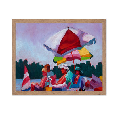 Beach Umbrella Crowd