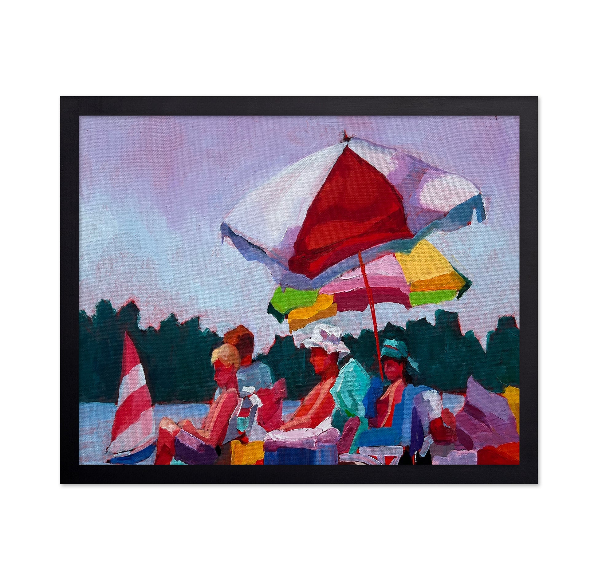 Beach Umbrella Crowd