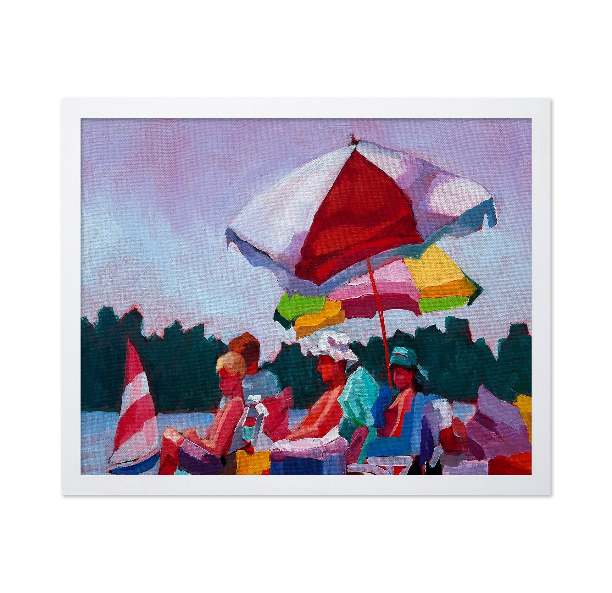 Beach Umbrella Crowd